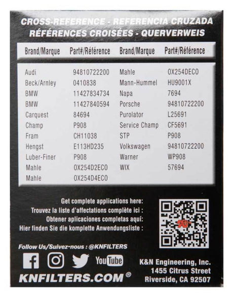 Performance Oil Filter for 2006-2011 M5/M6/2008-2015 Cayenne 4.8L/2010-2015 911 3.4L/3.8L - View 9 | Dirty Garage
