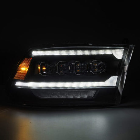 2009-2018 Ram HD Nova-Series LED MK II Projector Black Headlights - View 3 | Dirty Garage