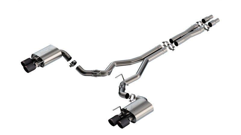 Borla 2024 Ford Mustang GT 5.0L V8 w/ Active Exhaust ATAK Cat-Back Exhaust System - Carbon Fiber | Dirty Garage