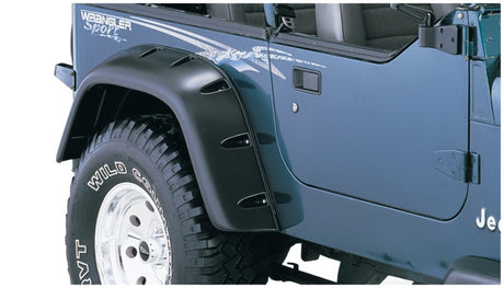 1987-1995 Wrangler YJ Cutout Style Flares 4pc - Black - View 2 | Dirty Garage