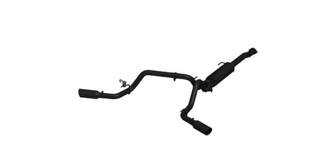 2016 Tacoma 3.5"L 3" Cat Back Dual Split Side Black - View 3 | Dirty Garage