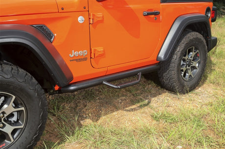 Rugged Ridge Spartan Nerf Bar Textured Black 18-20 Jeep Wrangler JL 2 Door - View 4 | Dirty Garage