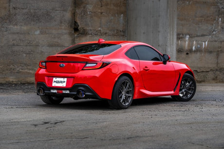 2022 Subaru BRZ Toyota GR86 2.4L 2.5" Dual Split Rear Exit Exhaust w 5" Burnt Tips - View 4 | Dirty Garage
