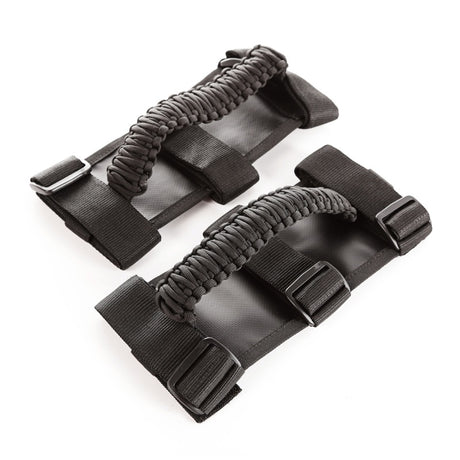 Rugged Ridge Paracord Grab Handles Black/Black Pair - View 2 | Dirty Garage