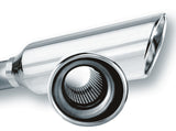 Borla 2.25in Inlet 4in Round Rolled Angle Cut Resonated x 13in Long Exhaust Tip | Dirty Garage