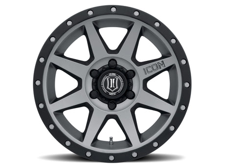 Universal Rebound 17x8.5 6x5.5 25mm Offset 5.75" BS 95.1mm Bore Titanium Wheel - View 2 | Dirty Garage
