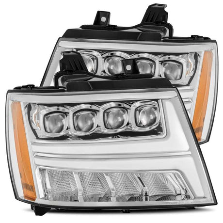 2007-2014 GM Avalanche Nova-Series LED Projector Chrome Headlights Active Light DRL | Dirty Garage