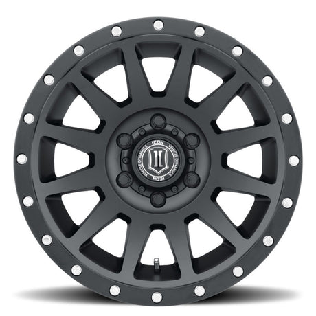 Universal Compression 17x8.5 6x5.5 0mm Offset 4.75" BS 106.1mm Bore Satin Black Wheel - View 2 | Dirty Garage