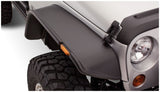 2007-2018 Wrangler Flat Style Flares 2pc - Black | Dirty Garage