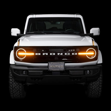 2022-2026 Bronco Luminix DRL LED Lights w/ Pair of Hood Limb Riser Replacements - View 4 | Dirty Garage