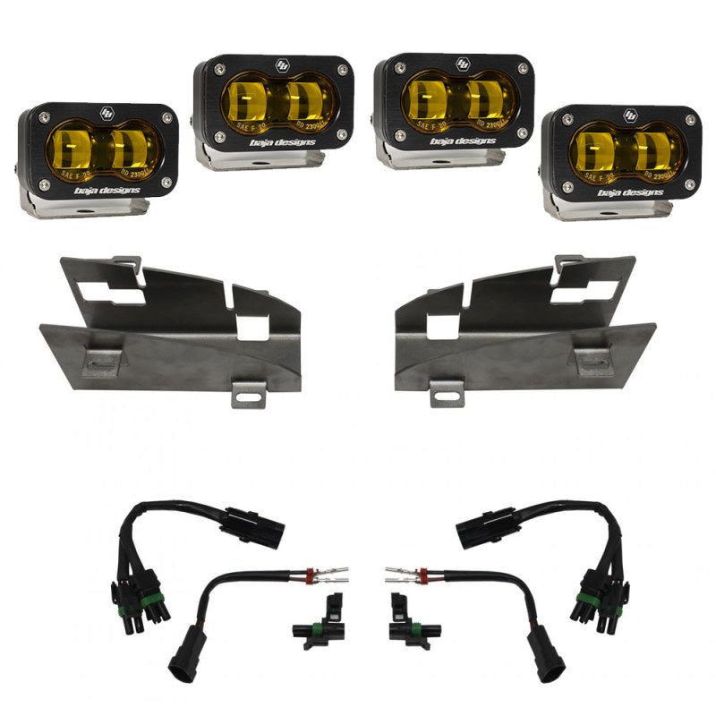 2019-2022 Ram 1500 S2 SAE Dual Amber Fog Pocket Light Kit - View 2 | Dirty Garage