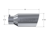 Universal Tip 8" OD Rolled End 5" Inlet 18" Length T304 - View 4 | Dirty Garage