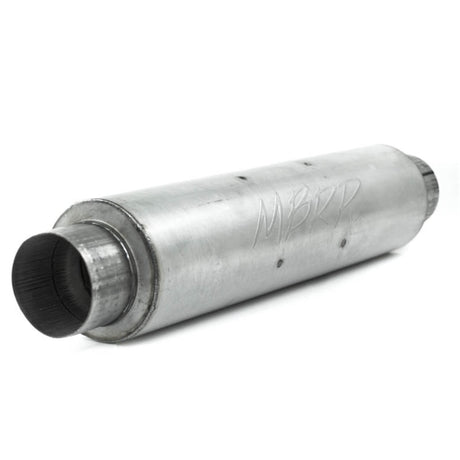 Universal Quiet Tone Muffler 4" Inlet Outlet 24" Body 6" Dia 30in Overall Aluminum - View 3 | Dirty Garage