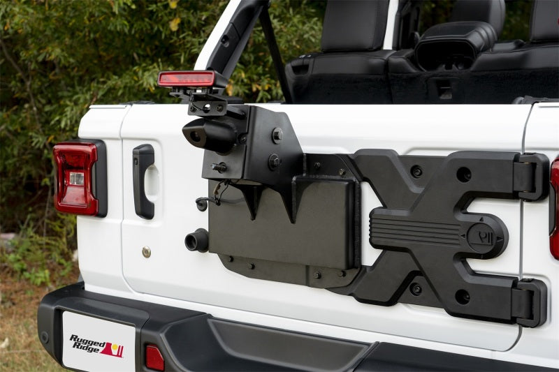 Rugged Ridge Spartacus HD Tire Carrier Wheel Mount 18-20 Jeep Wrangler JL - View 3 | Dirty Garage