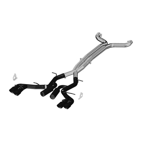 2016 Chevy Camaro 3" Black Race Dual Cat Back 4.5" Quad Dual Wall Tips - View 2 | Dirty Garage