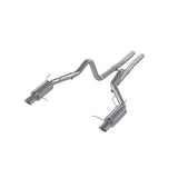 2011-2014 Mustang GT 5.0L Dual Split Rear Street Version T409 3" Cat Back Exhaust System - View 2 | Dirty Garage
