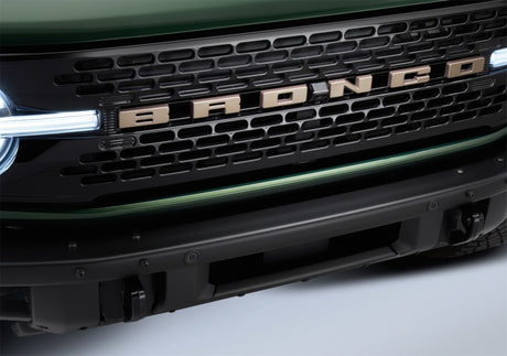 2021+ Bronco Grille Lettering Overlay Kit - Bronze - View 4 | Dirty Garage