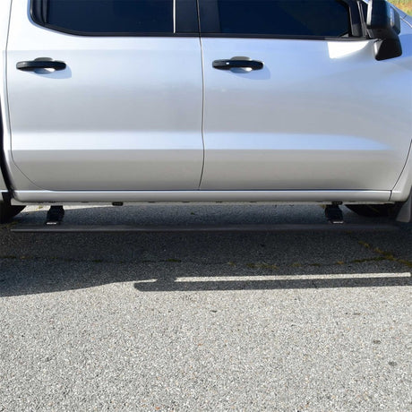 2019-2026 GM 1500/HD CC Pro-E Series Black Powered Running Boards - View 4 | Dirty Garage