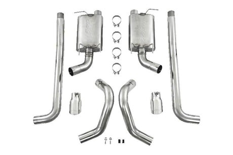 2005-2009 Superduty Shelby GT500 GT Dual Split Rear Street Version 4" Tips T409 Exhaust System - View 2 | Dirty Garage