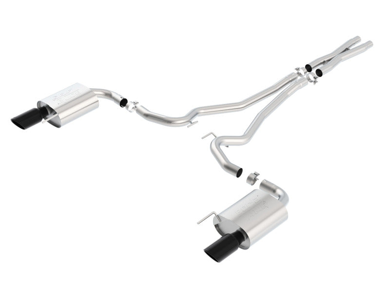 Borla Atak S Cat-Back 15-17 Ford Mustang GT 5.0L V8 MT/AT 2.5in pipe 4in tip (Black Chrome) - View 3 | Dirty Garage