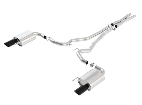 Borla Atak S Cat-Back 15-17 Ford Mustang GT 5.0L V8 MT/AT 2.5in pipe 4in tip (Black Chrome) - View 3 | Dirty Garage