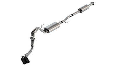 Borla F-150 2021 2.7L/3.5L 4dr CC SB EC STB Lar/KingR/Plnm/LTD 3/2.25 DSE CB Touring BLK CHR Tips - View 3 | Dirty Garage