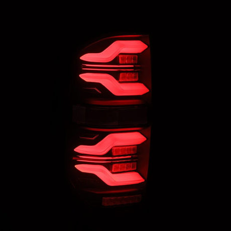 2014-2021 Tundra Luxx-Series LED Tail Lights Alpha Black with Activation Light Sequential Signal - View 4 | Dirty Garage