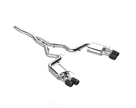 2018-2022 Mustang 2.3L Ecoboost 3" Cat Back Exhaust Quad Carbon Fiber SS Tips T304 | Dirty Garage