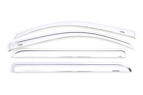 2015-2018 GM HD Ventvisor Front and Rear Window Deflectors Chrome 4-Piece - View 5 | Dirty Garage