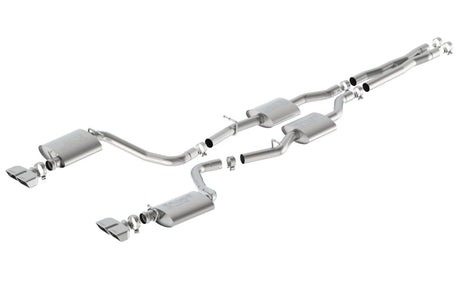 Borla 15-16 Dodge Challenger R/T 5.7L Dual Rectangle Angle Cut Dual Split Rear Exit S-Type Exhaust - View 3 | Dirty Garage