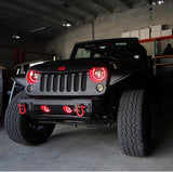 Universal 7" High Powered LED Headlights Black Bezel Dynamic - View 15 | Dirty Garage