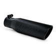 Universal 3" OD Angled Rolled End 2" Inlet 12" Length Tip Black Finish | Dirty Garage