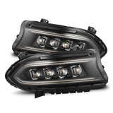 2015-2023 Charger Nova-Series LED Projector Black Headlights Sequential Signal Switchback DRL | Dirty Garage
