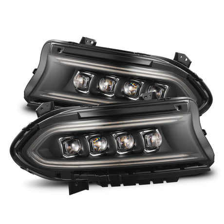 2015-2023 Charger Nova-Series LED Projector Black Headlights Sequential Signal Switchback DRL | Dirty Garage