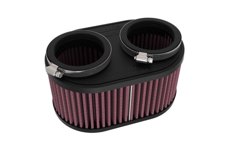 Universal 2-1/8in Dual FLG 6-1/4 X 4inOD 3inH Universal Clamp-On Air Filter - View 2 | Dirty Garage