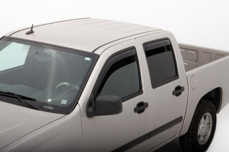 2004-2012 Colorado Crew Cab Front and Rear Window Deflectors Smoke 4-Piece - View 2 | Dirty Garage