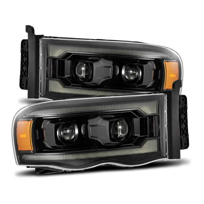 2002-2005 Ram HD Luxx-Series LED Projector Headlights Alpha Black Activation Light Sequential Signal | Dirty Garage