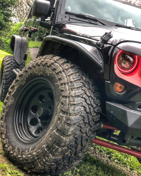 Universal 7" High Powered LED Headlights Black Bezel Dynamic - View 16 | Dirty Garage