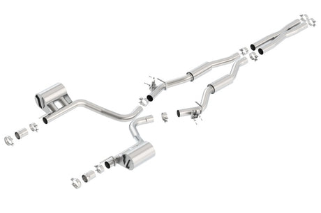 Borla 15-16 Dodge Challenger SRT 392 S-Type Catback Exhaust Single Split Rear Exit (No Tip) - View 2 | Dirty Garage