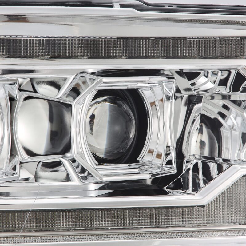 2009-2018 Ram HD Luxx-Series LED Projector Headlights Plank Style Chrome Activation Light Sequential Signal DRL - View 4 | Dirty Garage
