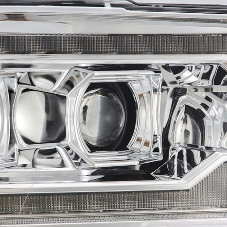 2009-2018 Ram HD Luxx-Series LED Projector Headlights Plank Style Chrome Activation Light Sequential Signal DRL - View 4 | Dirty Garage