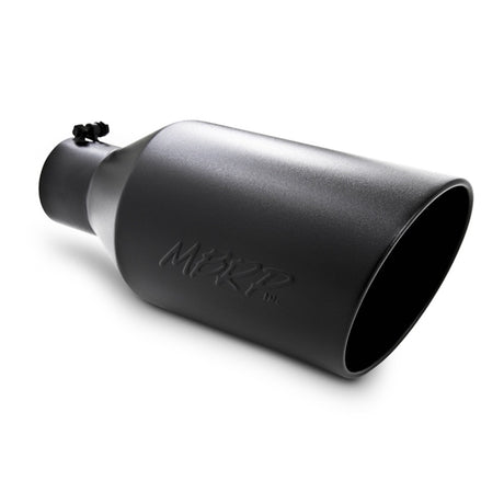 Universal Tip 8" OD Rolled End 4" Inlet 18" Length Black - View 2 | Dirty Garage