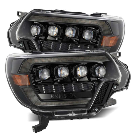 2012-2015 Tacoma Nova-Series LED Projector Alpha Black Headlights Active Light Sequential Signal DRL | Dirty Garage