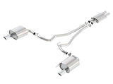 Borla ATAK Cat Back 15 Ford Mustang 3.7L V6 MT/AT 2.25in Pipe 4in Single Round Rolled Tips - View 2 | Dirty Garage