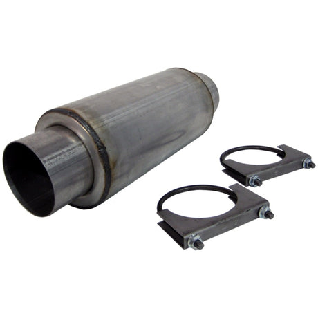 Universal Resonator 4" Inlet Outlet 12" Body 18 Overall Aluminized - View 2 | Dirty Garage