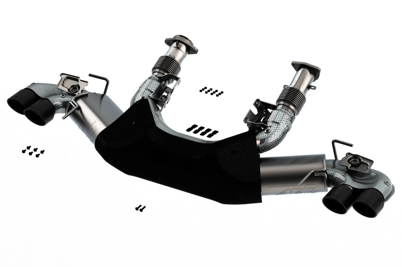 Borla 2020 Chevrolet Corvette C8 6.2 ATAK 3in Exhaust System Dual Round Rolled A/C Black Chrome Tips | Dirty Garage