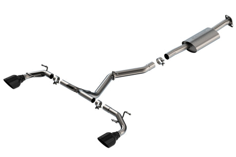 Borla 22-23 Subaru BRZ/Toyota GR86 2.4L RWD AT/MT S-Type Catback Exhaust - Black Chrome Tips | Dirty Garage