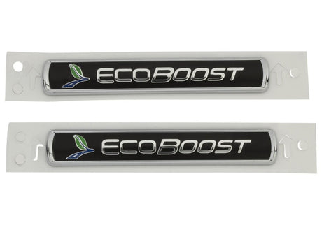 Universal Black/Silver EcoBoost Emblem 3-1/2in x 9/16in - Set of 2 - View 10 | Dirty Garage