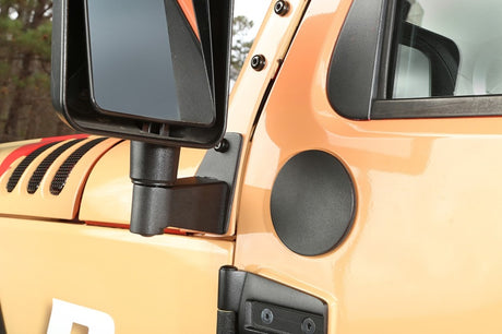 Rugged Ridge 07-18 Jeep Wrangler JK Textured Black Mirror Relocation Brackets - View 3 | Dirty Garage