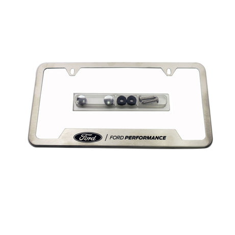 Universal Stainless Steel Ford Performance License Plate Frame - View 2 | Dirty Garage